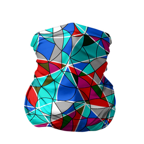 Бандана-труба 3D с принтом Геометрический узор в бирюзово красных тонах , 100% полиэстер, ткань с особыми свойствами — Activecool | плотность 150‒180 г/м2; хорошо тянется, но сохраняет форму | abstract | red | turquoise | абстрактный | бирюзовый | геометрический | красный | линии