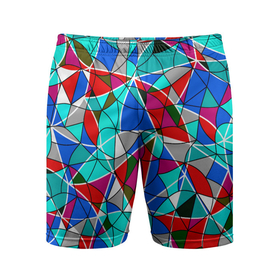 Мужские шорты спортивные с принтом Геометрический узор в бирюзово красных тонах ,  |  | abstract | red | turquoise | абстрактный | бирюзовый | геометрический | красный | линии