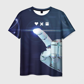 Мужская футболка 3D с принтом Love Death and Robots: кто мы в Екатеринбурге, 100% полиэфир | прямой крой, круглый вырез горловины, длина до линии бедер | robot | robots | андроид | биоробот | будущее | искусственный интеллект | машина | механическая рука | разум | робот | роботы | рука | сериал | фантастика | фильм