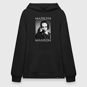 Худи SuperOversize хлопок с принтом Marilyn Manson фото в Екатеринбурге, 70% хлопок, 30% полиэстер, мягкий начес внутри | карман-кенгуру, эластичная резинка на манжетах и по нижней кромке, двухслойный капюшон
 | goth | gothic | manson | marilyn | metal | mm | music | rock | гот | готы | метал | мэнсон | мэрилин | рок