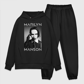 Мужской костюм хлопок OVERSIZE с принтом Marilyn Manson фото ,  |  | goth | gothic | manson | marilyn | metal | mm | music | rock | гот | готы | метал | мэнсон | мэрилин | рок