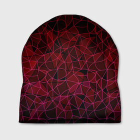 Шапка 3D с принтом Темно красный абстрактный узор в Тюмени, 100% полиэстер | универсальный размер, печать по всей поверхности изделия | abstract | dark red | red | абстрактный узор | красный | темный красный