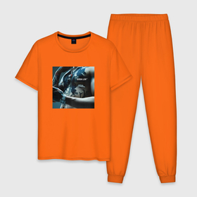 Мужская пижама хлопок с принтом SODA LUV NATIVE STRANGERS в Санкт-Петербурге, 100% хлопок | брюки и футболка прямого кроя, без карманов, на брюках мягкая резинка на поясе и по низу штанин
 | Тематика изображения на принте: luv | melon | music | native strangers | rap | roomination | soda | sodaluv | бигасс | коми | лав | лого | лув | мелон | репер | рэп | рэпер | сода