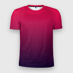Мужская футболка 3D Slim с принтом RED to dark BLUE | GRADIENT в Новосибирске, 100% полиэстер с улучшенными характеристиками | приталенный силуэт, круглая горловина, широкие плечи, сужается к линии бедра | абстракция | амбре | без дизайна | без лишнего | градиент | градиент и ничего лишнего | градиенты | красная | красное | красный | на весну | на каждый день | на лето | текстура