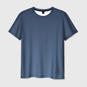 Мужская футболка 3D с принтом Gradient Dark Blue в Белгороде, 100% полиэфир | прямой крой, круглый вырез горловины, длина до линии бедер | абстракция | амбре | без дизайна | без лишнего | голубая | голубое | градиент | градиент и ничего лишнего | градиенты | на весну | на зиму | на каждый день | на лето | на осень | оттенки голубого
