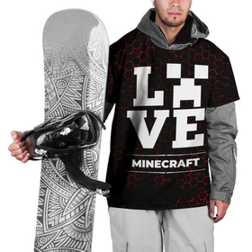 Накидка на куртку 3D с принтом Minecraft Love Классика в Новосибирске, 100% полиэстер |  | Тематика изображения на принте: logo | love | minecraft | игра | игры | лого | логотип | майнкрафт | символ | соты