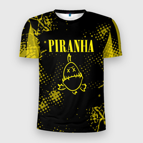 Мужская футболка 3D Slim с принтом nirvana | piranha в Новосибирске, 100% полиэстер с улучшенными характеристиками | приталенный силуэт, круглая горловина, широкие плечи, сужается к линии бедра | nirvana | smile | курт кобейн | нирвана | смайл