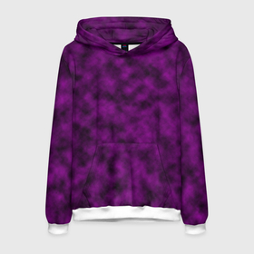 Мужская толстовка 3D с принтом Черно пурпурная облачность в Екатеринбурге, 100% полиэстер | двухслойный капюшон со шнурком для регулировки, мягкие манжеты на рукавах и по низу толстовки, спереди карман-кенгуру с мягким внутренним слоем. | abstract pattern | purple | бордовый | облака | пурпурный | размытие | черный