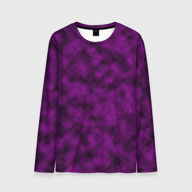 Мужской лонгслив 3D с принтом Черно пурпурная облачность в Белгороде, 100% полиэстер | длинные рукава, круглый вырез горловины, полуприлегающий силуэт | abstract pattern | purple | бордовый | облака | пурпурный | размытие | черный
