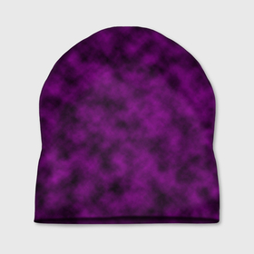 Шапка 3D с принтом Черно пурпурная облачность , 100% полиэстер | универсальный размер, печать по всей поверхности изделия | abstract pattern | purple | бордовый | облака | пурпурный | размытие | черный