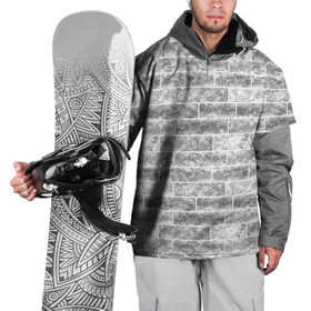 Накидка на куртку 3D с принтом Серая кирпичная стена стиль лофт в Тюмени, 100% полиэстер |  | brick wall | loft | marble | texture | кирпичная стена | лофт | серый