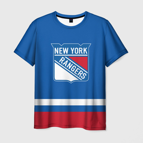 Мужская футболка 3D с принтом New York Rangers Панарин в Курске, 100% полиэфир | прямой крой, круглый вырез горловины, длина до линии бедер | Тематика изображения на принте: nhl | rangers | артемий панарин | нхл | панарин | рейнджерс | хоккей
