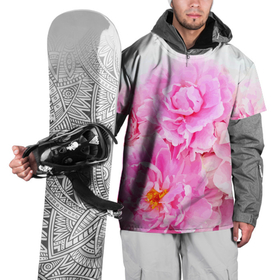 Накидка на куртку 3D с принтом Прекрасные пионы   Лето , 100% полиэстер |  | flowers | peony | summer | лето | пионы | цветы