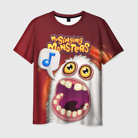 Мужская футболка 3D с принтом My singing monster , 100% полиэфир | прямой крой, круглый вырез горловины, длина до линии бедер | monsters | my singing monsters | my singings monsters | мои поющие монстры | поющие монстры
