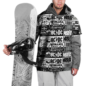 Накидка на куртку 3D с принтом THE TEXTURE OF LEGENDARY ROCK BANDS в Тюмени, 100% полиэстер |  | Тематика изображения на принте: ac dc | linkin park | metallica | nirvana | группы | музыкальная | популярные | рок