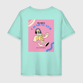 Мужская футболка хлопок Oversize с принтом Персонаж банан в стиле ретро в Курске, 100% хлопок | свободный крой, круглый ворот, “спинка” длиннее передней части | banana | vindi | банан | большие глаза | весёлые персонажи | веселье | винтажные открытки | детский дизайн | летний принт | лето | мультик | мультики | мультяшки | мультяшный персонаж | открытка