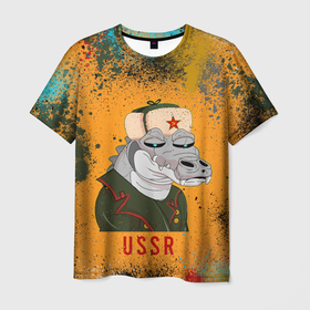 Мужская футболка 3D с принтом Nft token art USSR в Белгороде, 100% полиэфир | прямой крой, круглый вырез горловины, длина до линии бедер | token | крокодил | серп и молот | ссср | токены