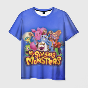 Мужская футболка 3D с принтом My singing monsters   поющие монстры , 100% полиэфир | прямой крой, круглый вырез горловины, длина до линии бедер | monsters | my singing monsters | my singings monsters | мои поющие монстры | поющие монстры
