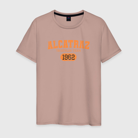 Мужская футболка хлопок с принтом Alcatraz Triathlon Team 1962 , 100% хлопок | прямой крой, круглый вырез горловины, длина до линии бедер, слегка спущенное плечо. | алькатрас | спорт | студенческая | триатлон | юмор