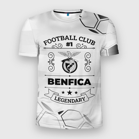 Мужская футболка 3D Slim с принтом Benfica Football Club Number 1 Legendary в Екатеринбурге, 100% полиэстер с улучшенными характеристиками | приталенный силуэт, круглая горловина, широкие плечи, сужается к линии бедра | benfica | club | football | logo | бенфика | градиент | клуб | лого | мяч | символ | спорт | футбол | футболист | футболисты | футбольный