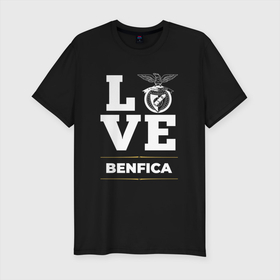 Мужская футболка хлопок Slim с принтом Benfica Love Classic , 92% хлопок, 8% лайкра | приталенный силуэт, круглый вырез ворота, длина до линии бедра, короткий рукав | benfica | club | football | logo | love | бенфика | клуб | лого | мяч | символ | спорт | футбол | футболист | футболисты | футбольный