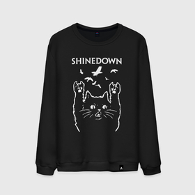Мужской свитшот хлопок с принтом Shinedown Рок кот в Курске, 100% хлопок |  | brent smith | shinedown | брент смит | группа | музыка | рок | рок группа | рок кот | роккот