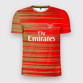 Мужская футболка 3D Slim с принтом arsenal    fly emirates в Тюмени, 100% полиэстер с улучшенными характеристиками | приталенный силуэт, круглая горловина, широкие плечи, сужается к линии бедра | arsenal | fc | football | football club | sport | арсенал | спорт | спортивные | униформа | фирменные цвета | фк | футбол | футбольный клуб