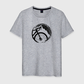 Мужская футболка хлопок с принтом Gravel ride в Белгороде, 100% хлопок | прямой крой, круглый вырез горловины, длина до линии бедер, слегка спущенное плечо. | 