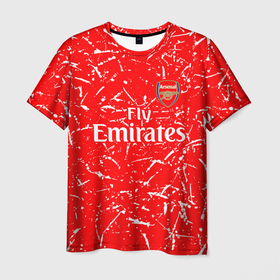 Мужская футболка 3D с принтом arsenal   fly emirates   sport , 100% полиэфир | прямой крой, круглый вырез горловины, длина до линии бедер | arsenal | fc | football | football club | sport | арсенал | спорт | спортивные | униформа | фирменные цвета | фк | футбол | футбольный клуб