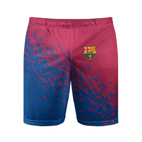 Мужские шорты спортивные с принтом barcelona |  маленькое лого ,  |  | barca | barcelona | fc barca | барка | барселона