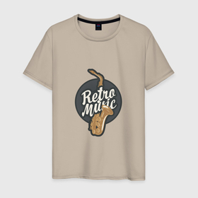 Мужская футболка хлопок с принтом Retro Music в Тюмени, 100% хлопок | прямой крой, круглый вырез горловины, длина до линии бедер, слегка спущенное плечо. | jazz | music | африка | блюз | джаз | мелодия | музыка | музыкант | оркестр | пианино | саксофон | труба | фортепиано
