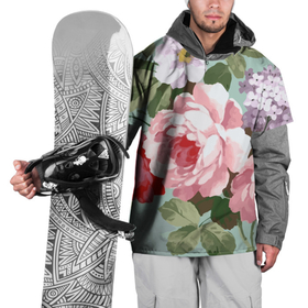 Накидка на куртку 3D с принтом Букет роз   Лето в Санкт-Петербурге, 100% полиэстер |  | bouquet | bud | leaf | rose | summer | букет | бутон | лето | лист | роза