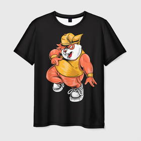 Мужская футболка 3D с принтом BEAR IN DANCING , 100% полиэфир | прямой крой, круглый вырез горловины, длина до линии бедер | животные | забавный | милый | музыка | танец | танцующий | хиппи