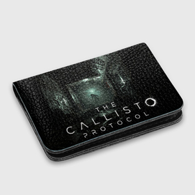 Картхолдер с принтом с принтом Закоулки Черного железа | Callisto protocol в Петрозаводске, натуральная матовая кожа | размер 7,3 х 10 см; кардхолдер имеет 4 кармана для карт; | 