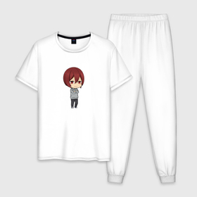 Мужская пижама хлопок с принтом Какеру Сэнгоку | Horimiya , 100% хлопок | брюки и футболка прямого кроя, без карманов, на брюках мягкая резинка на поясе и по низу штанин
 | anime | horimiya | kakeru sengoku | аниме | анимэ | какеру сэнгоку