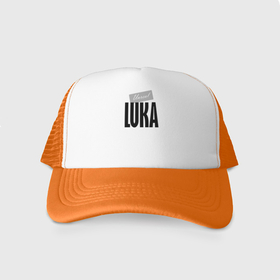 Кепка тракер с сеткой с принтом Unreal  Luka в городе Новоалтайск, трикотажное полотно; задняя часть — сетка | длинный козырек, универсальный размер, пластиковая застежка | luka | motto | name | slogan | девиз | имя | лука | слоган