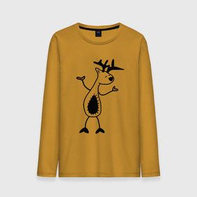Мужской лонгслив хлопок с принтом Танцующий лось в Тюмени, 100% хлопок |  | для детей | животные | звери | имя | интернет приколы | лось | любовь | мем | модный принт | новый мем | подарок | прикол | прикольный принт | принт | просто лось | тренд | футболка