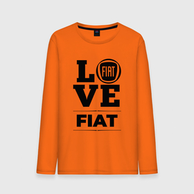 Мужской лонгслив хлопок с принтом Fiat Love Classic в Петрозаводске, 100% хлопок |  | auto | brand | fiat | logo | love | symbol | авто | бренд | лого | символ | фиат