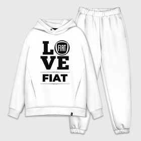 Мужской костюм хлопок OVERSIZE с принтом Fiat Love Classic в Екатеринбурге,  |  | Тематика изображения на принте: auto | brand | fiat | logo | love | symbol | авто | бренд | лого | символ | фиат