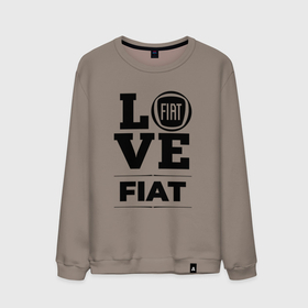 Мужской свитшот хлопок с принтом Fiat Love Classic в Петрозаводске, 100% хлопок |  | auto | brand | fiat | logo | love | symbol | авто | бренд | лого | символ | фиат