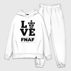 Мужской костюм хлопок OVERSIZE с принтом FNAF Love Classic в Новосибирске,  |  | five | fnaf | freddy | logo | love | nights | игра | игры | лого | логотип | найт | символ | файв | фнаф | фредди