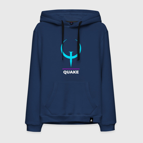 Мужская толстовка хлопок с принтом Символ Quake в неоновых цветах в Санкт-Петербурге, френч-терри, мягкий теплый начес внутри (100% хлопок) | карман-кенгуру, эластичные манжеты и нижняя кромка, капюшон с подкладом и шнурком | logo | neon | quake | игра | игры | квейк | лого | логотип | неон | символ