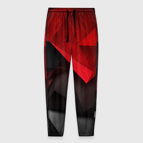 Мужские брюки 3D с принтом красно черный фон абстракция в Екатеринбурге, 100% полиэстер | манжеты по низу, эластичный пояс регулируется шнурком, по бокам два кармана без застежек, внутренняя часть кармана из мелкой сетки | 
