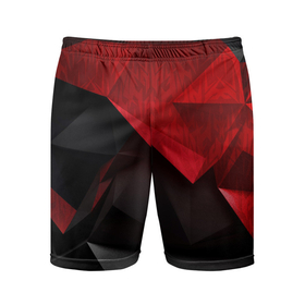 Мужские шорты спортивные с принтом красно черный фон абстракция в Белгороде,  |  | 