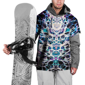Накидка на куртку 3D с принтом Dark Web в Петрозаводске, 100% полиэстер |  | Тематика изображения на принте: краска | паутина | психоделика | растекающаяся краска | узор | черное