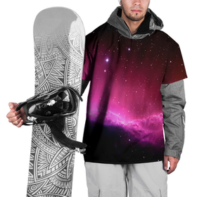 Накидка на куртку 3D с принтом Night Nebula в Тюмени, 100% полиэстер |  | звезды | космос | млечный путь | небо | ночь | розовый | темный