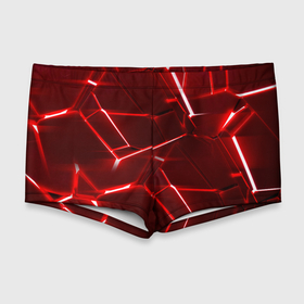 Мужские купальные плавки 3D с принтом Red fault в Санкт-Петербурге, Полиэстер 85%, Спандекс 15% |  | 3d плиты | абстракция | красная | красный | неон | плитка | разлом | текстура