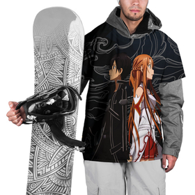 Накидка на куртку 3D с принтом Кирито и Асуна   Sword Art Online в Петрозаводске, 100% полиэстер |  | sword art online | аниме | асуна | асуна юки | кадзуто киригая | кирито | мастер меча онлайн | молния | напарница кирито