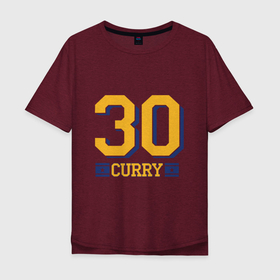 Мужская футболка хлопок Oversize с принтом 30 Curry в Екатеринбурге, 100% хлопок | свободный крой, круглый ворот, “спинка” длиннее передней части | basketball | game | golden state | nba | warriors | баскетбол | баскетболист | карри | мяч | нба | спорт | спортсмен