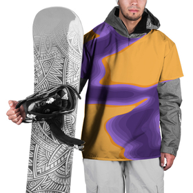 Накидка на куртку 3D с принтом Фиолетовая река в Белгороде, 100% полиэстер |  | Тематика изображения на принте: абстракция | волна | песок | река | фон